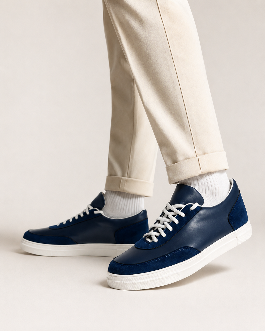 The Obsidian Court Sneaker Navy Blue men's low-top lace-up sneakers - product view 2