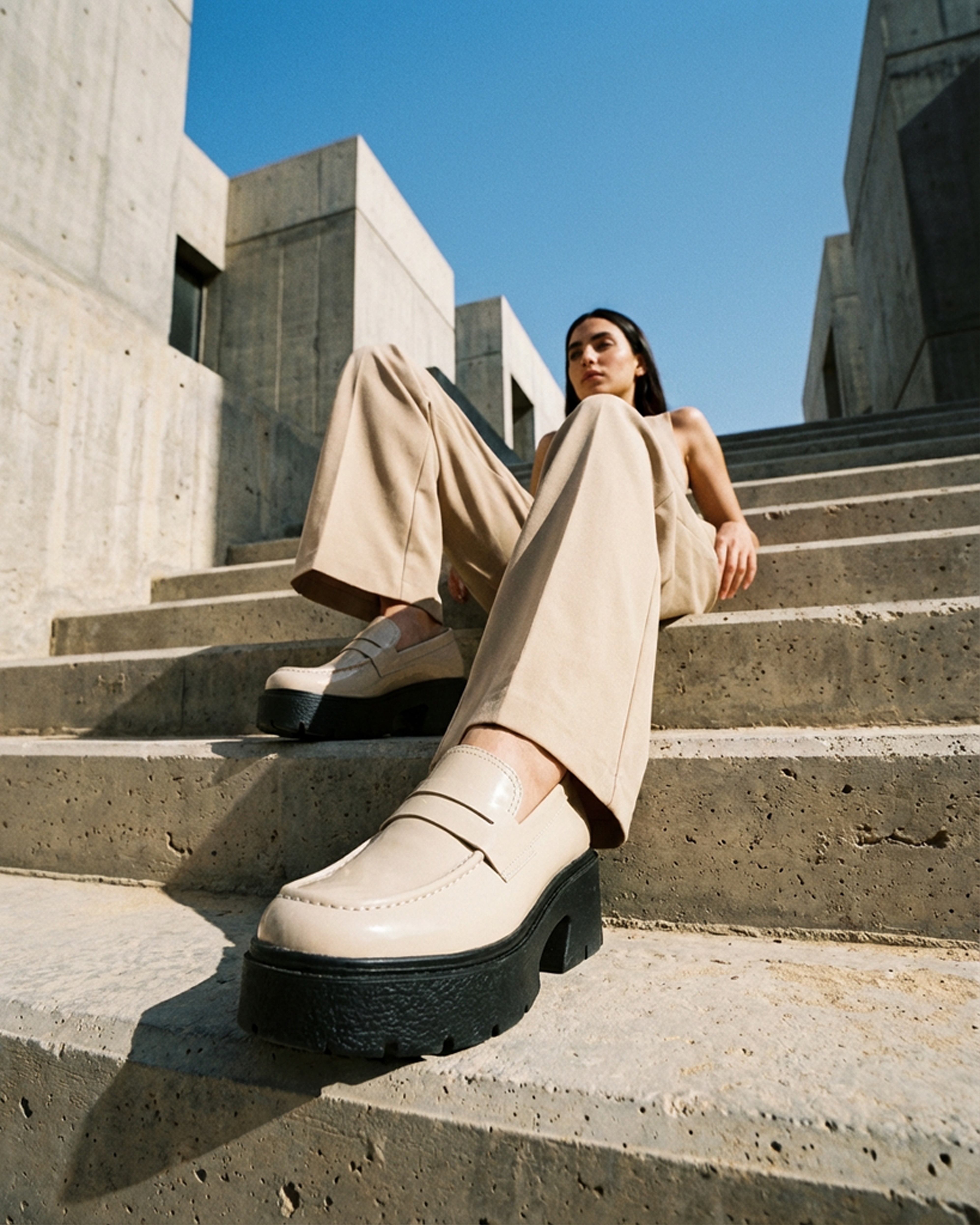 The Blair Platform Loafer - Off White