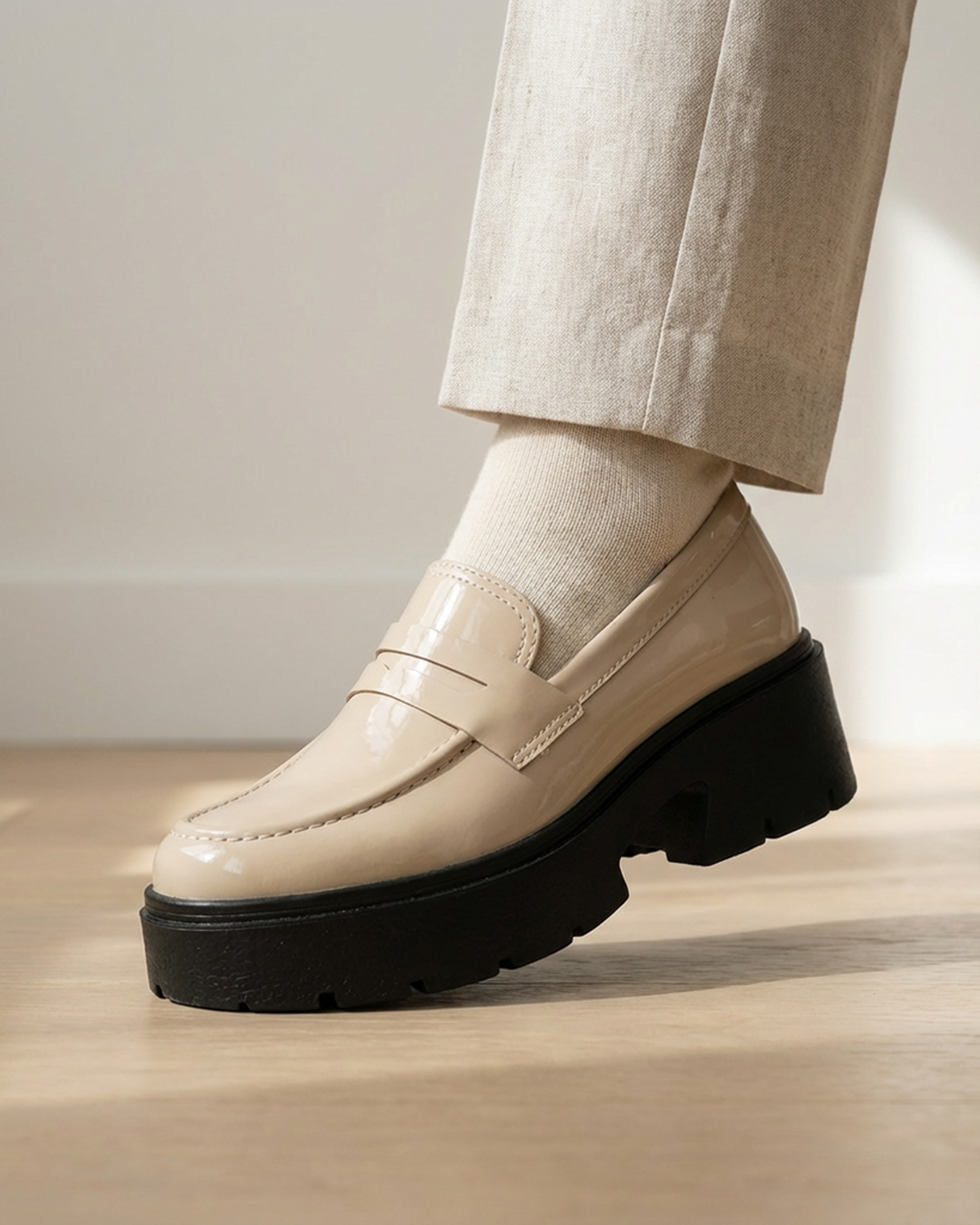 The Blair Platform Loafer - Off White