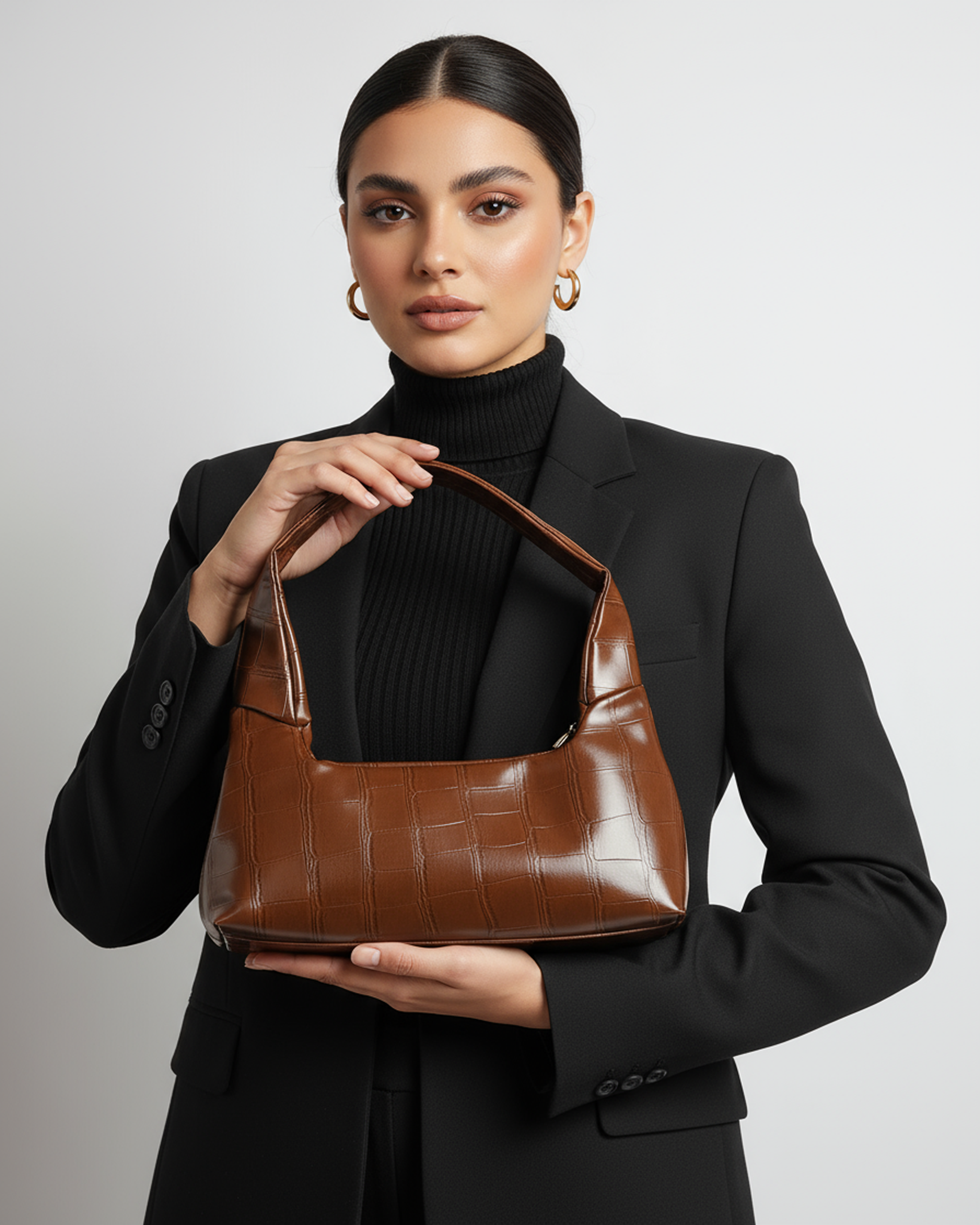 The Croc Line Bag – Amber Brown