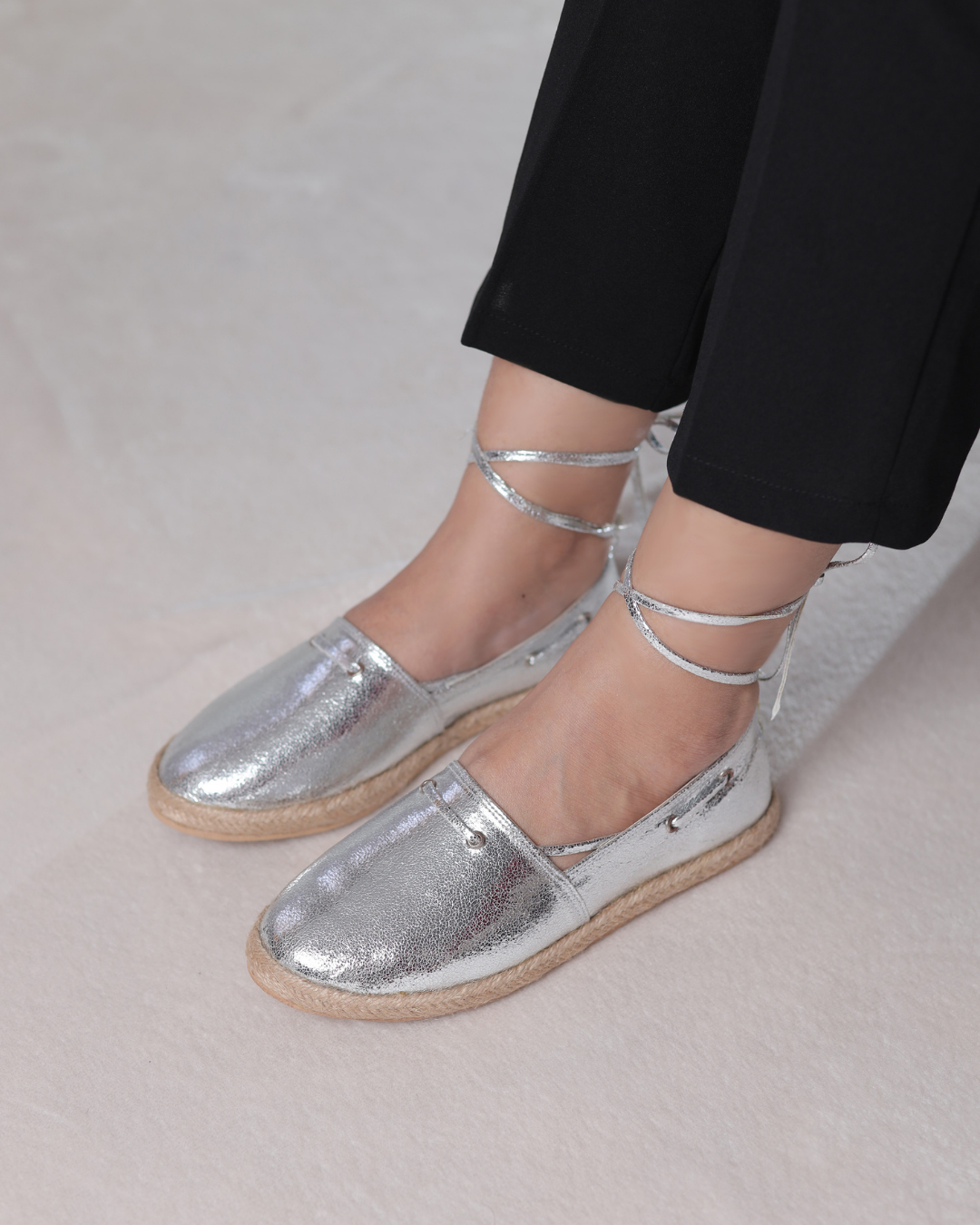 Ayla Espadrille – Silver Secondary image
