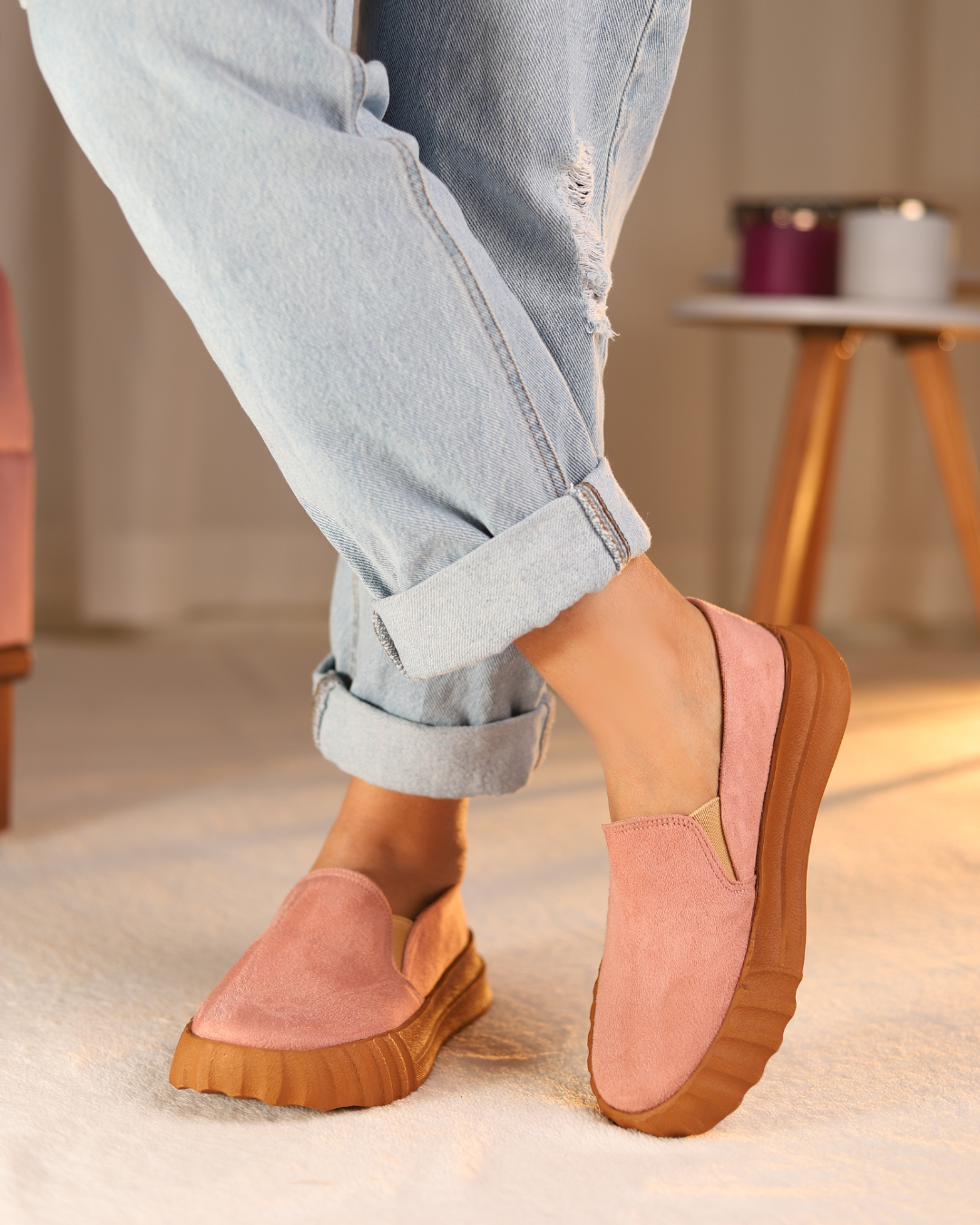 Blush Slip-Ons