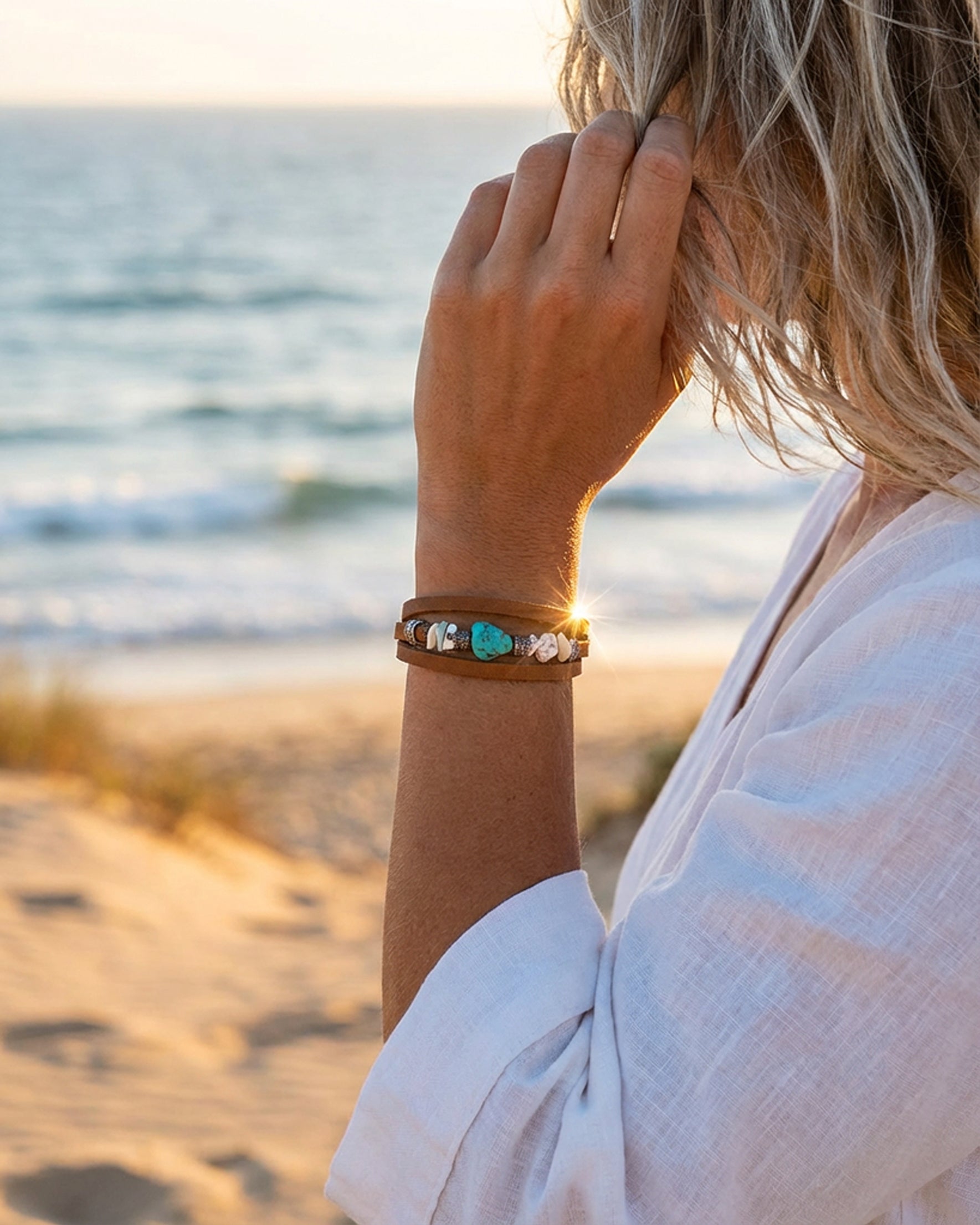 The Isla Turquoise Wrap Bracelet Secondary image
