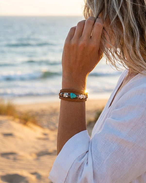 The Isla Turquoise Wrap Bracelet