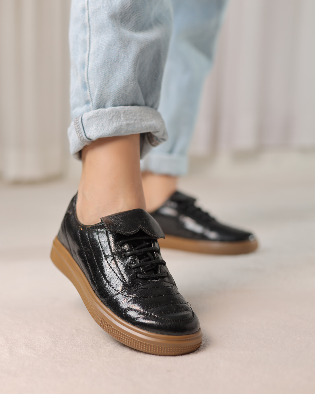 Midnight Noir Gloss Sneakers Main image