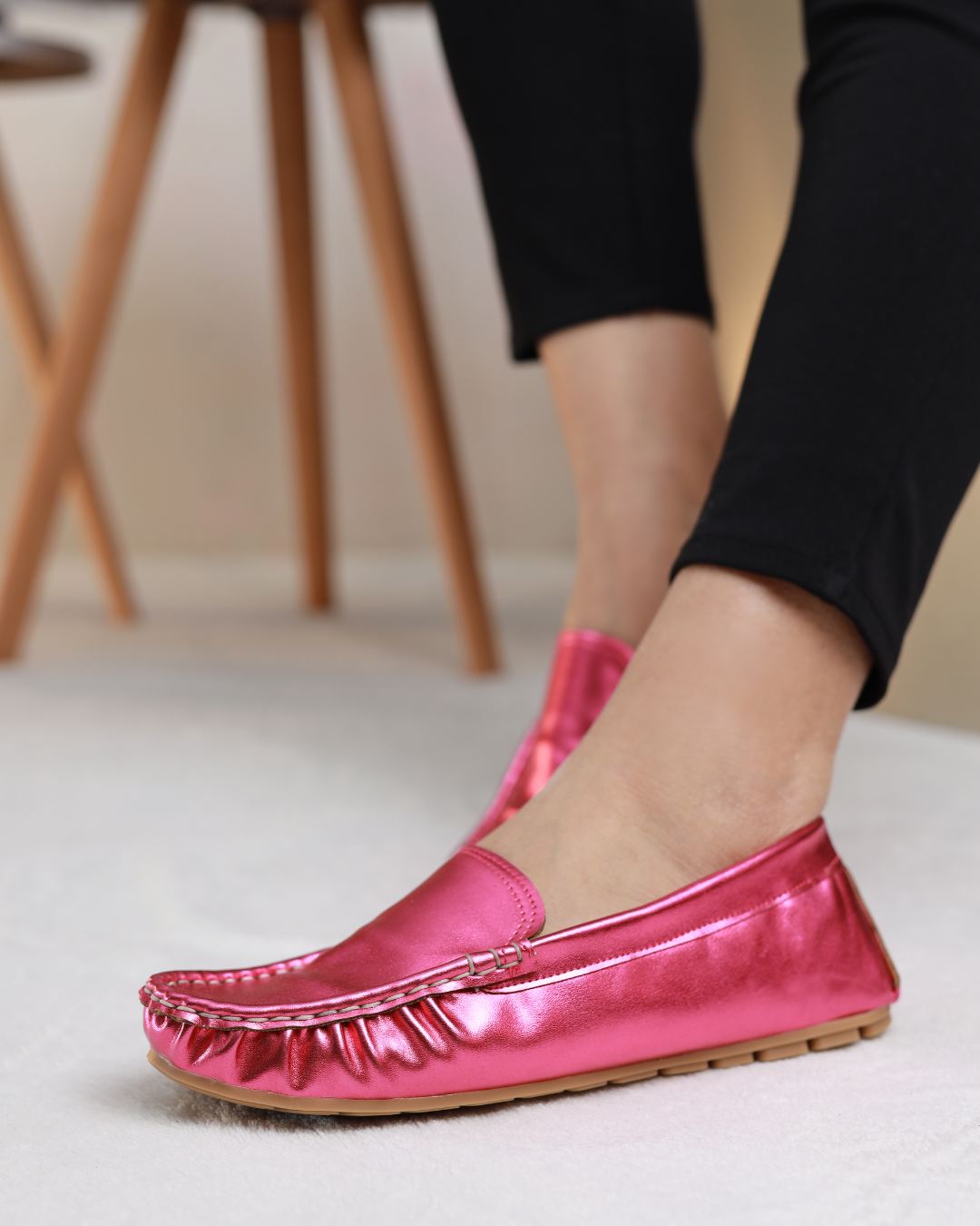 Fuchsia Flare Moccasins Secondary image