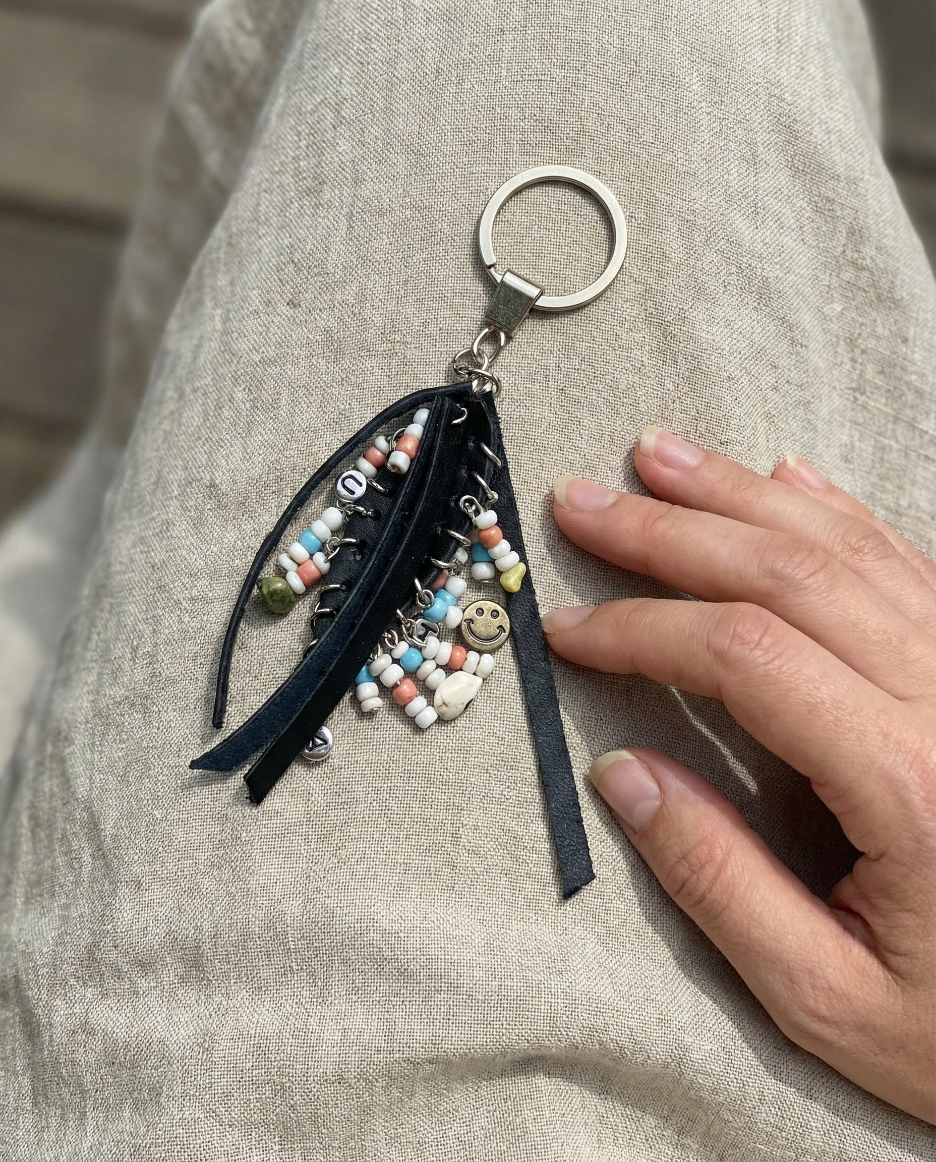 The Bliss Beaded Keychain
