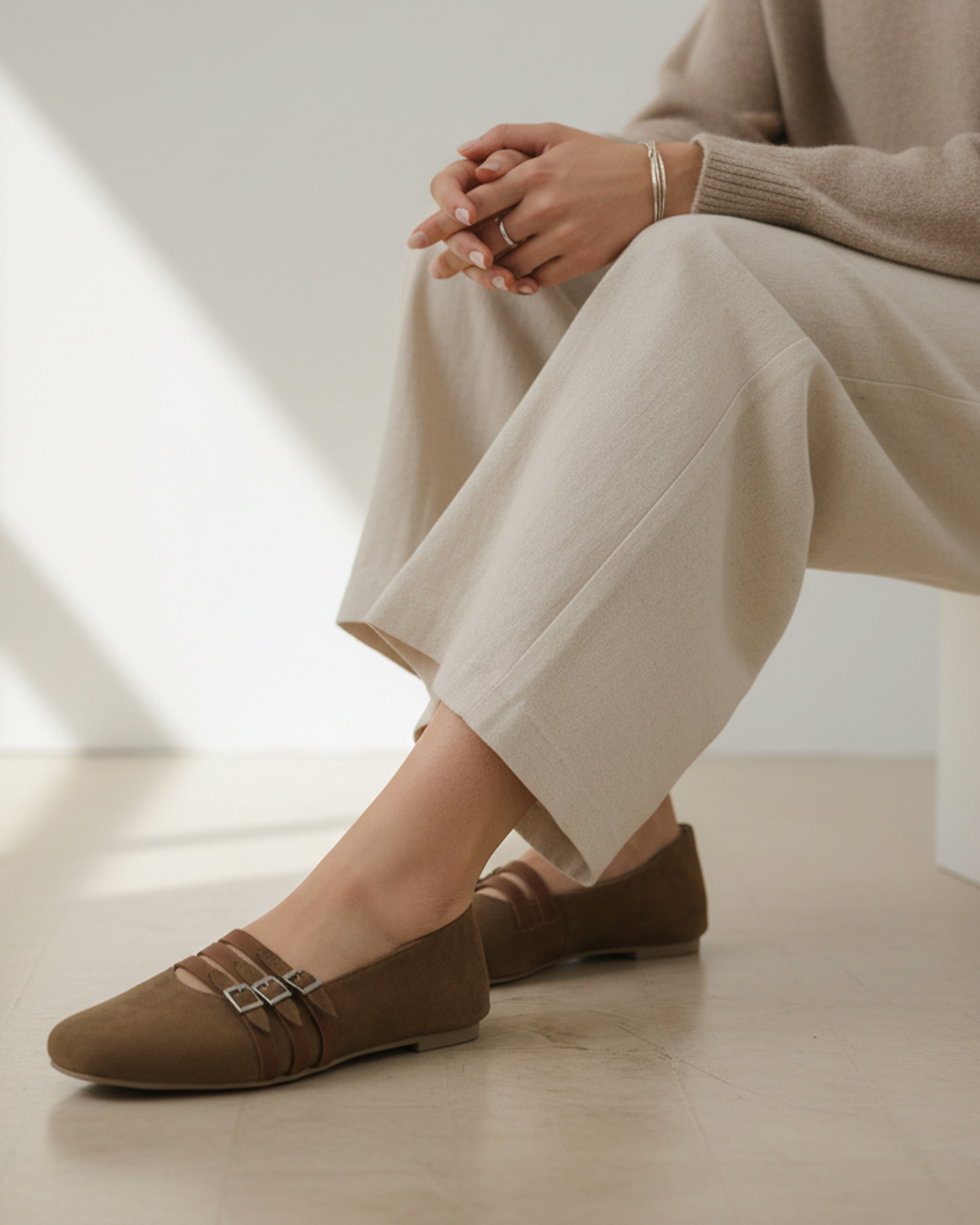 The Ligne Flat - Mocha Suede