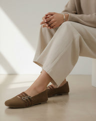The Ligne Flat - Mocha Suede