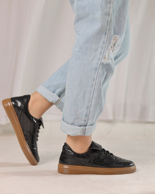 Midnight Noir Gloss Sneakers