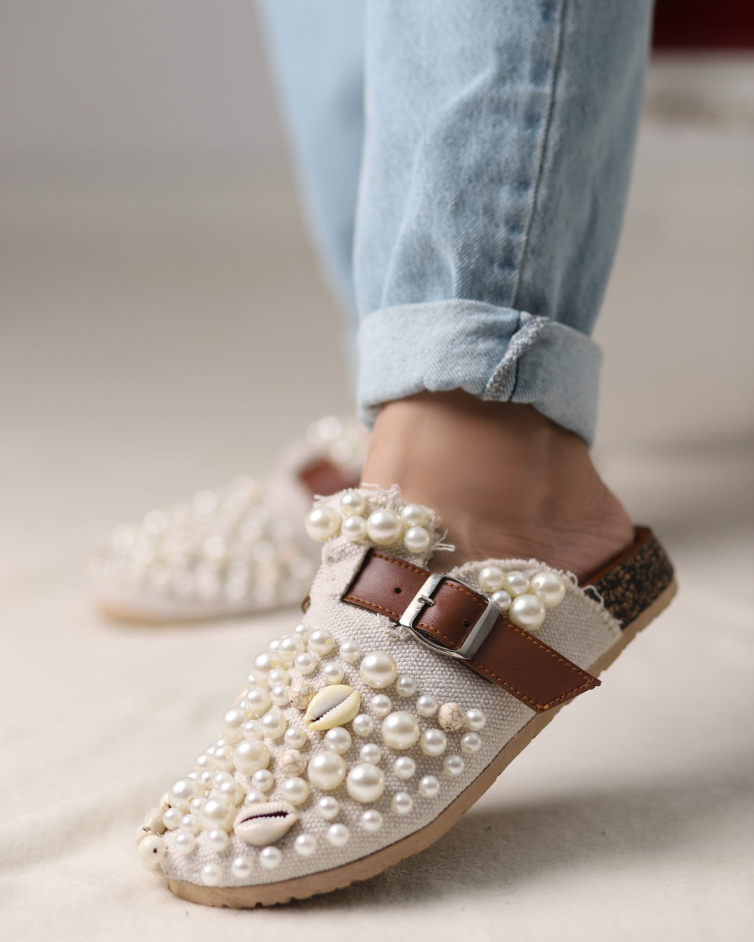 Ivory Pearl Clogs