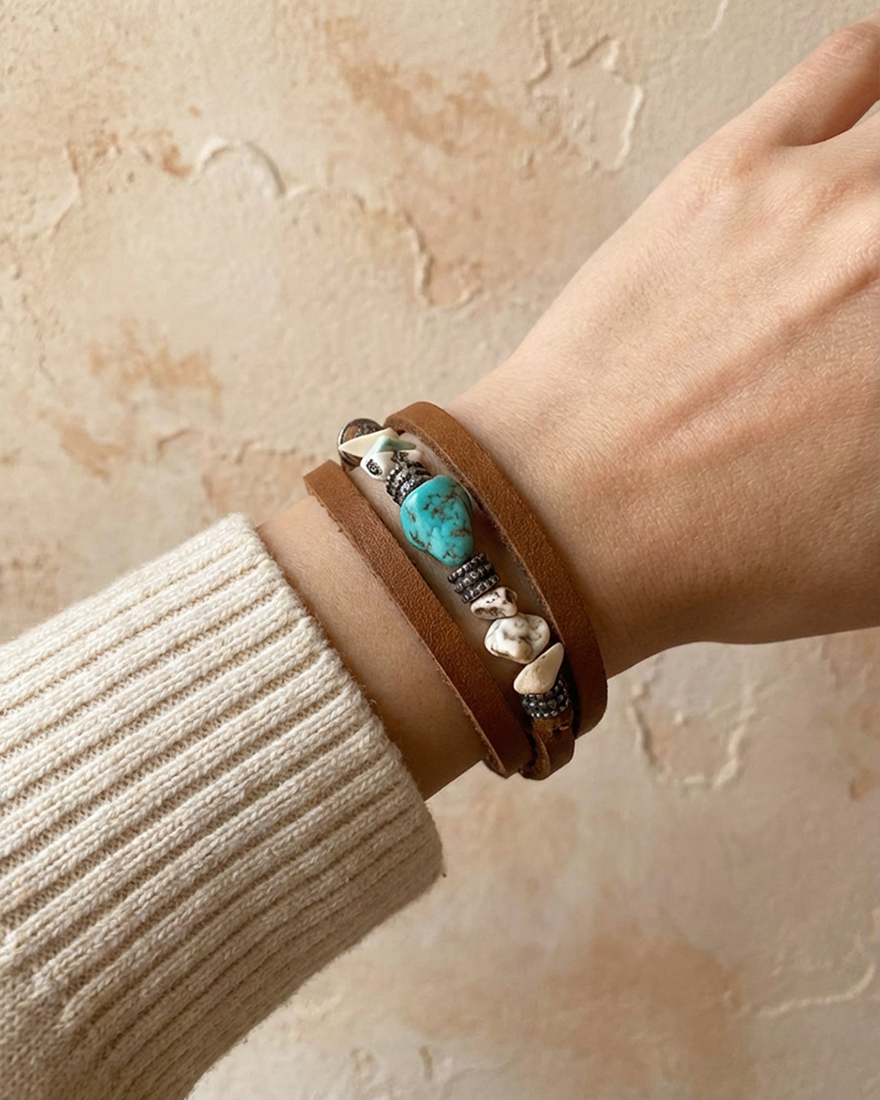 The Isla Turquoise Wrap Bracelet Main image