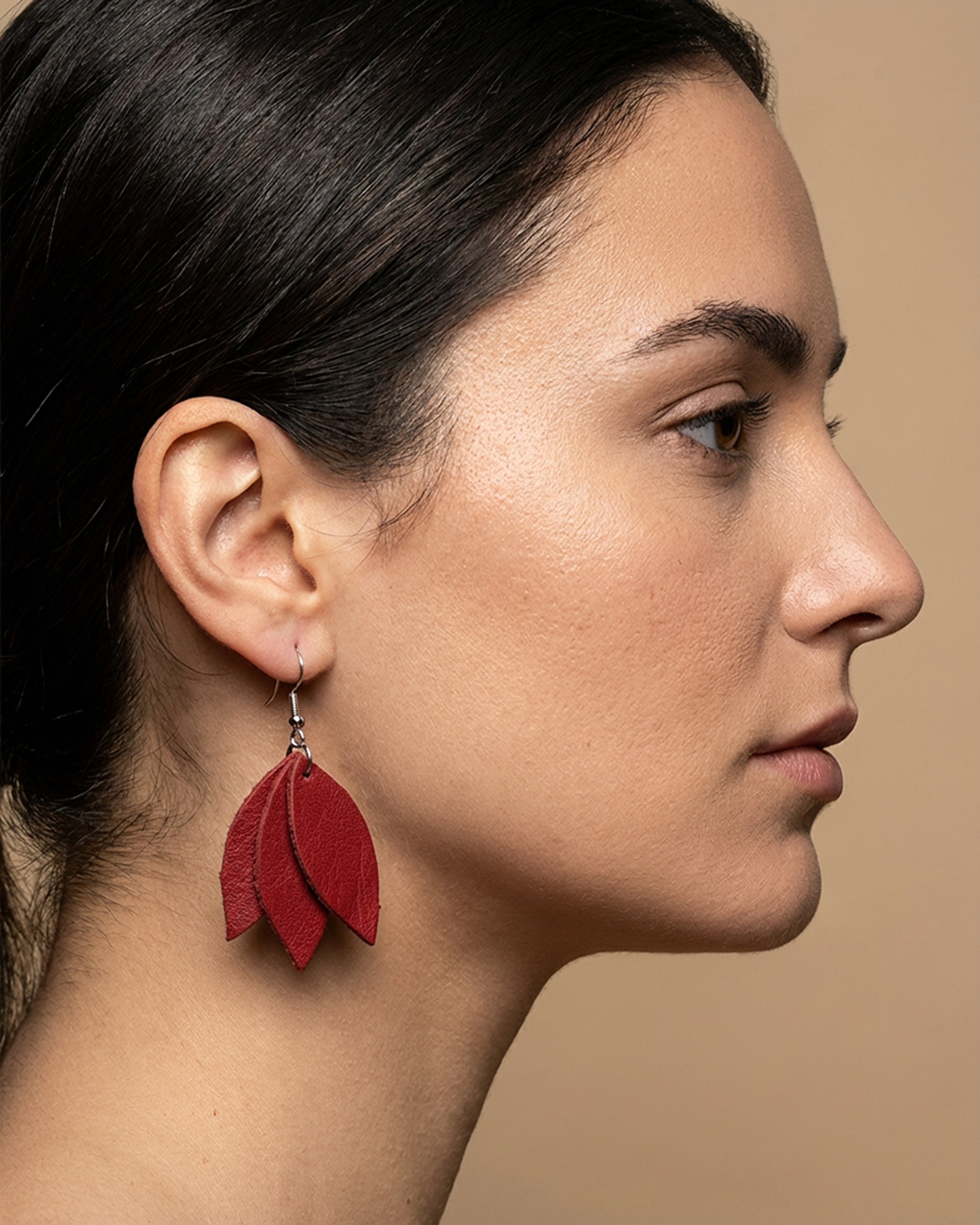 The Rosa Leather Earrings Main image