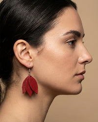 The Rosa Leather Earrings