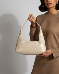 The Croc Line Bag – Sand Beige