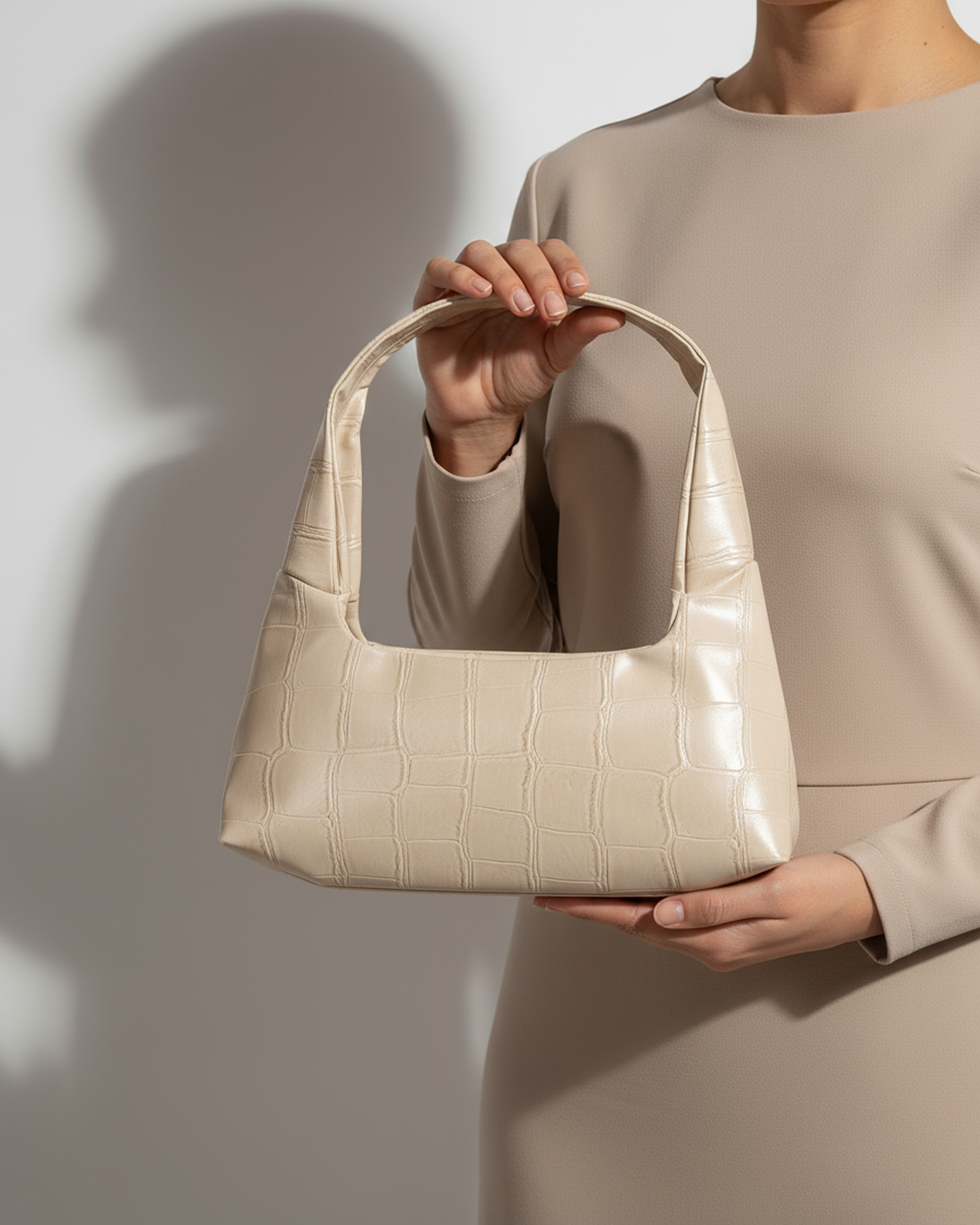 The Croc Line Bag – Sand Beige Main image
