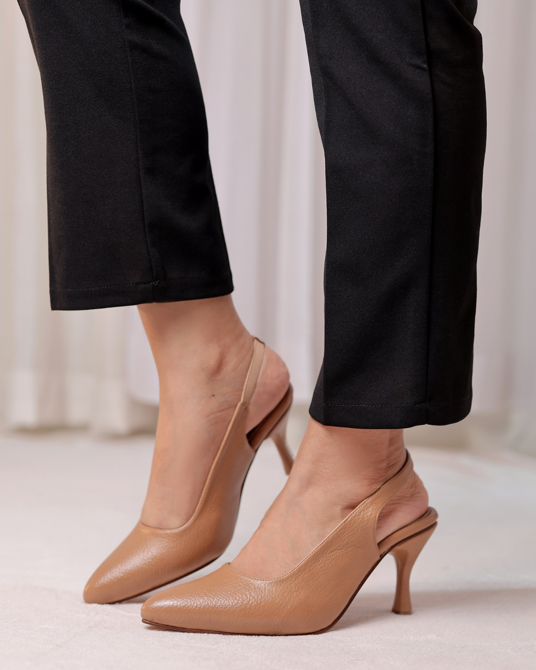Tan Sofia Slingback Heel