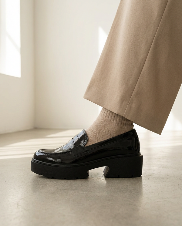 The Blair Platform Loafer - Black