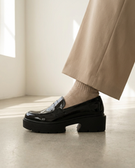 The Blair Platform Loafer - Black