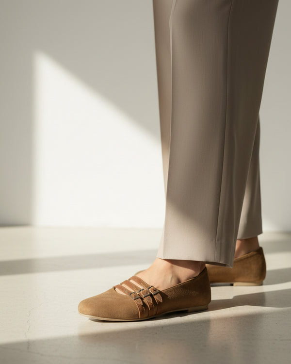 The Ligne Flat - Mocha Suede
