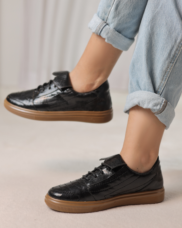 Midnight Noir Gloss Sneakers