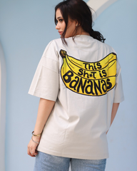 موزة - قميص رمادي كبير الحجم