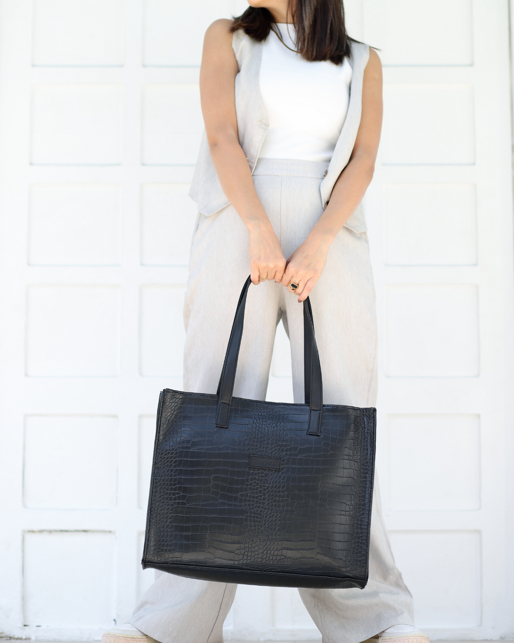 Midnight Croc Tote