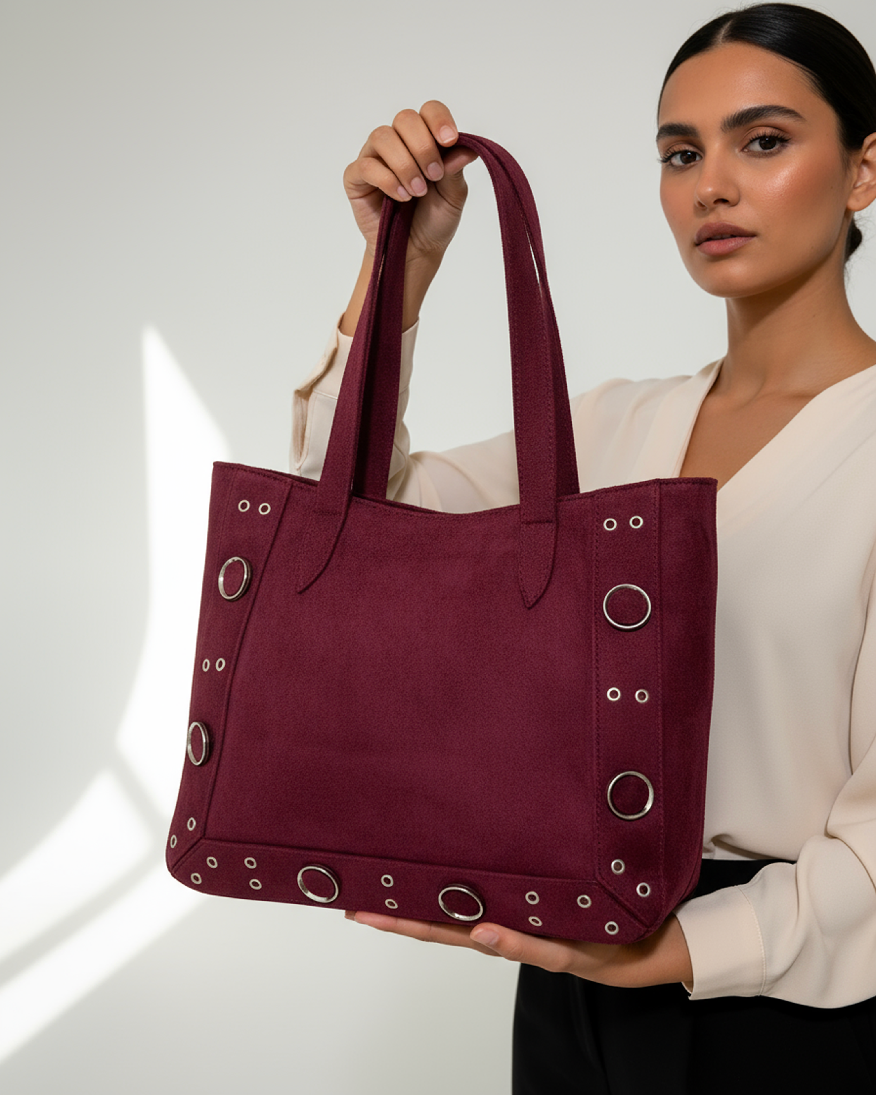 The Orbit Tote - Burgundy Secondary image