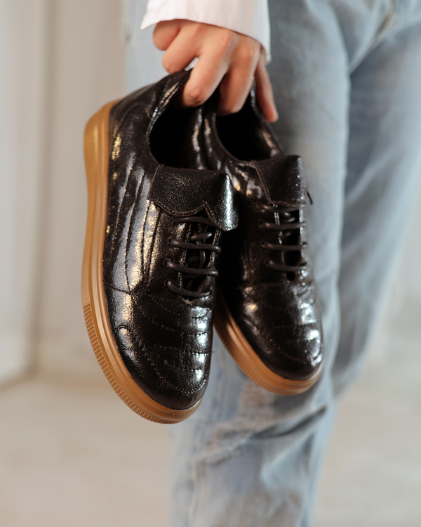 Midnight Noir Gloss Sneakers