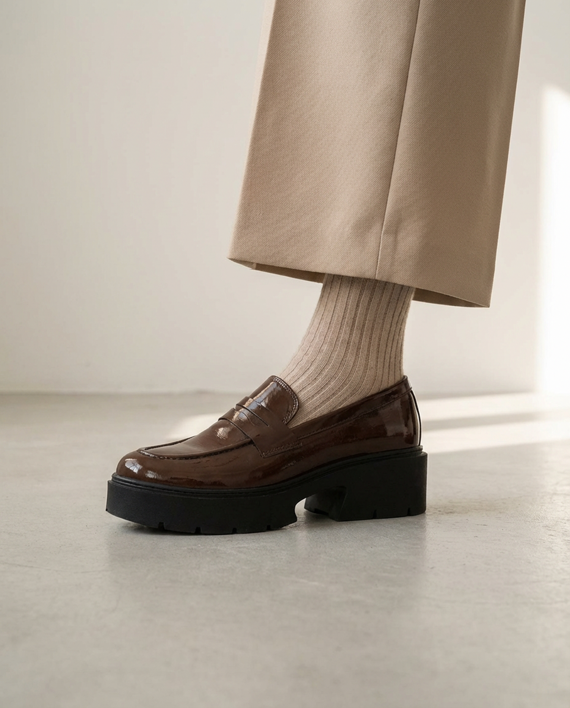 The Blair Platform Loafer - Brown
