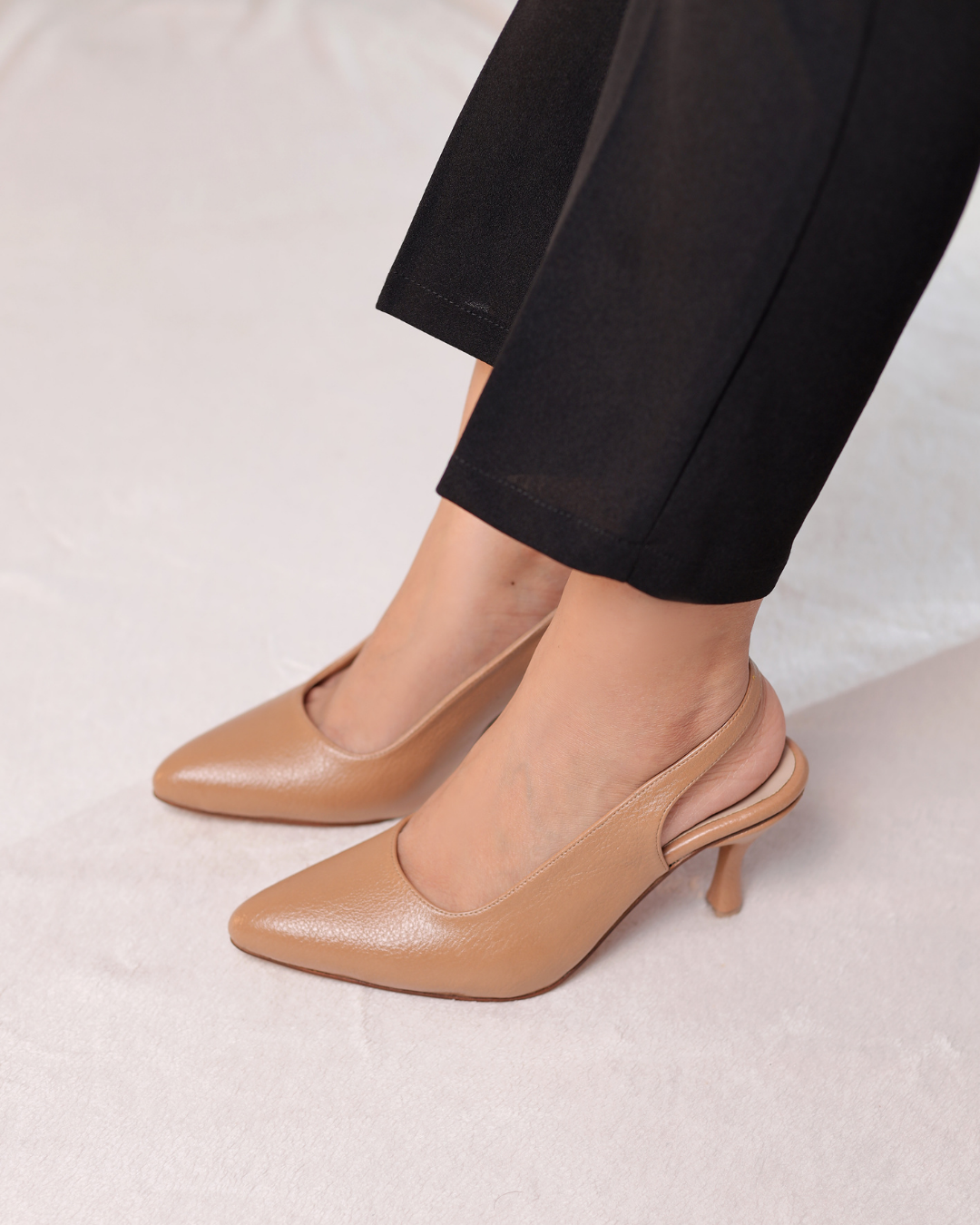 Tan Sofia Slingback Heel