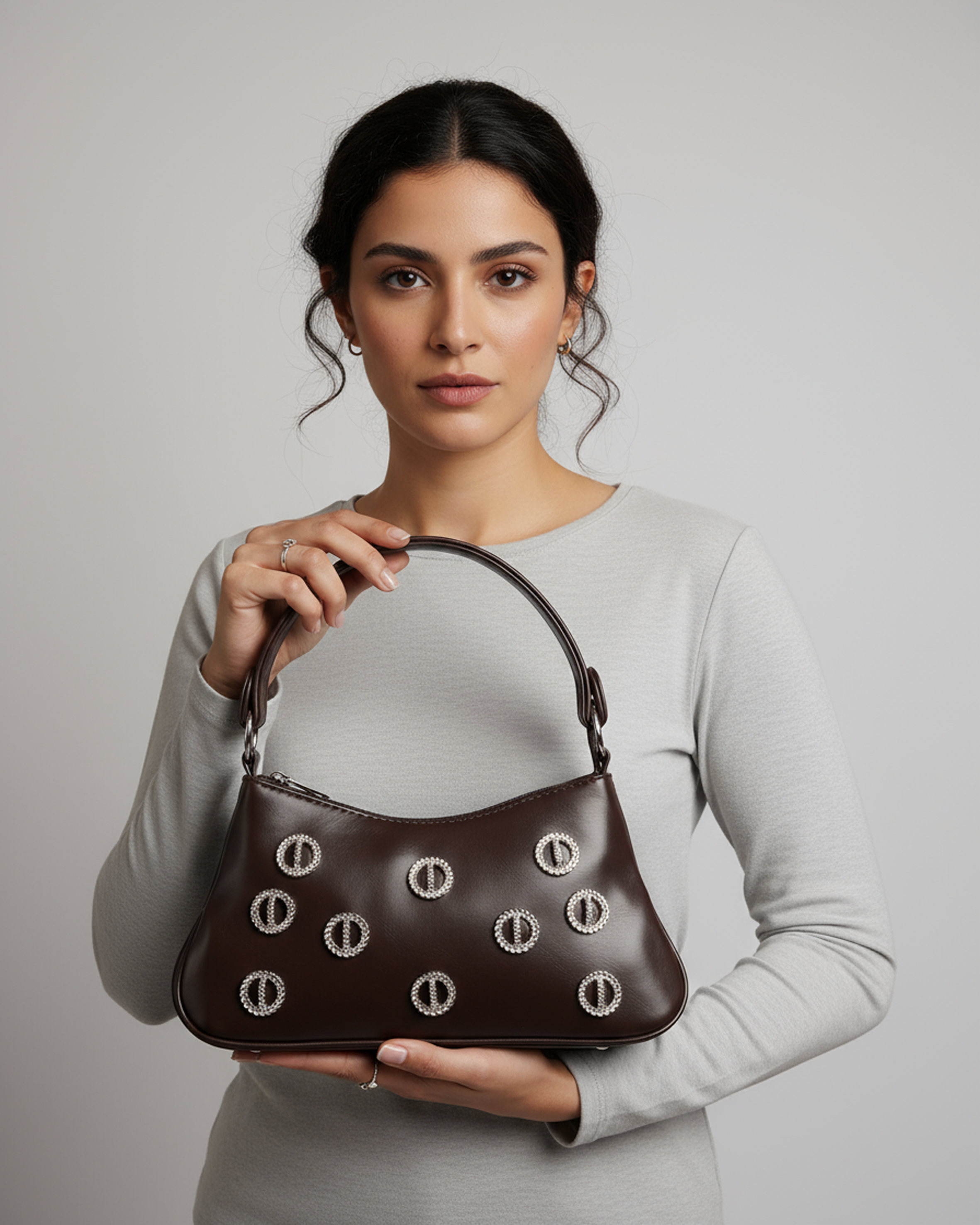Mocha Loop Shoulder Bag Main image
