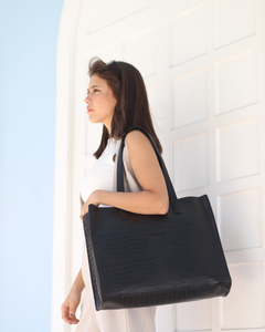 Midnight Croc Tote