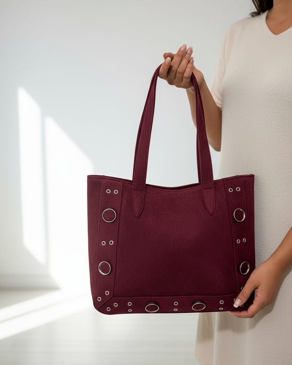 The Orbit Tote - Burgundy