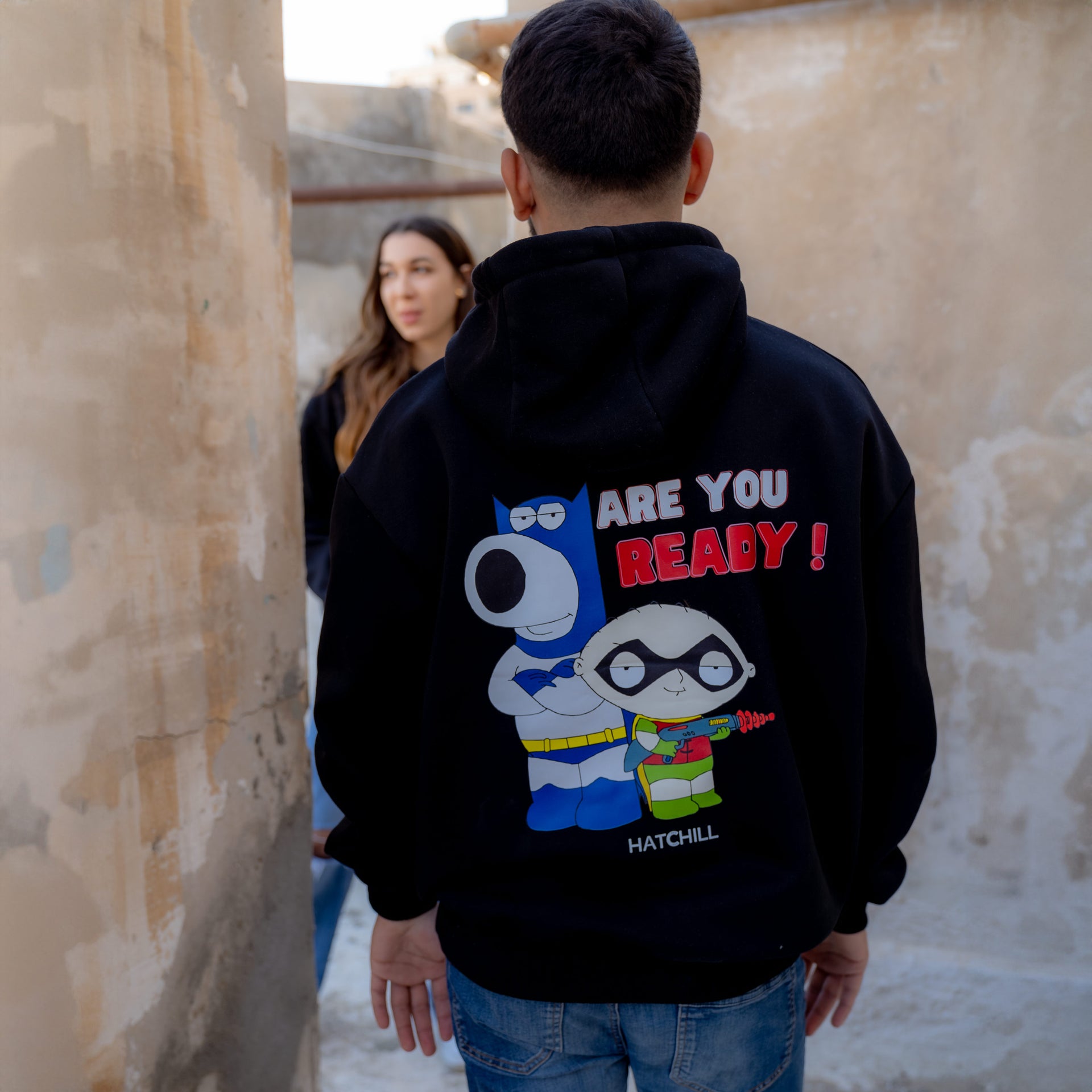 Brian & Stewie Hoodie - Black