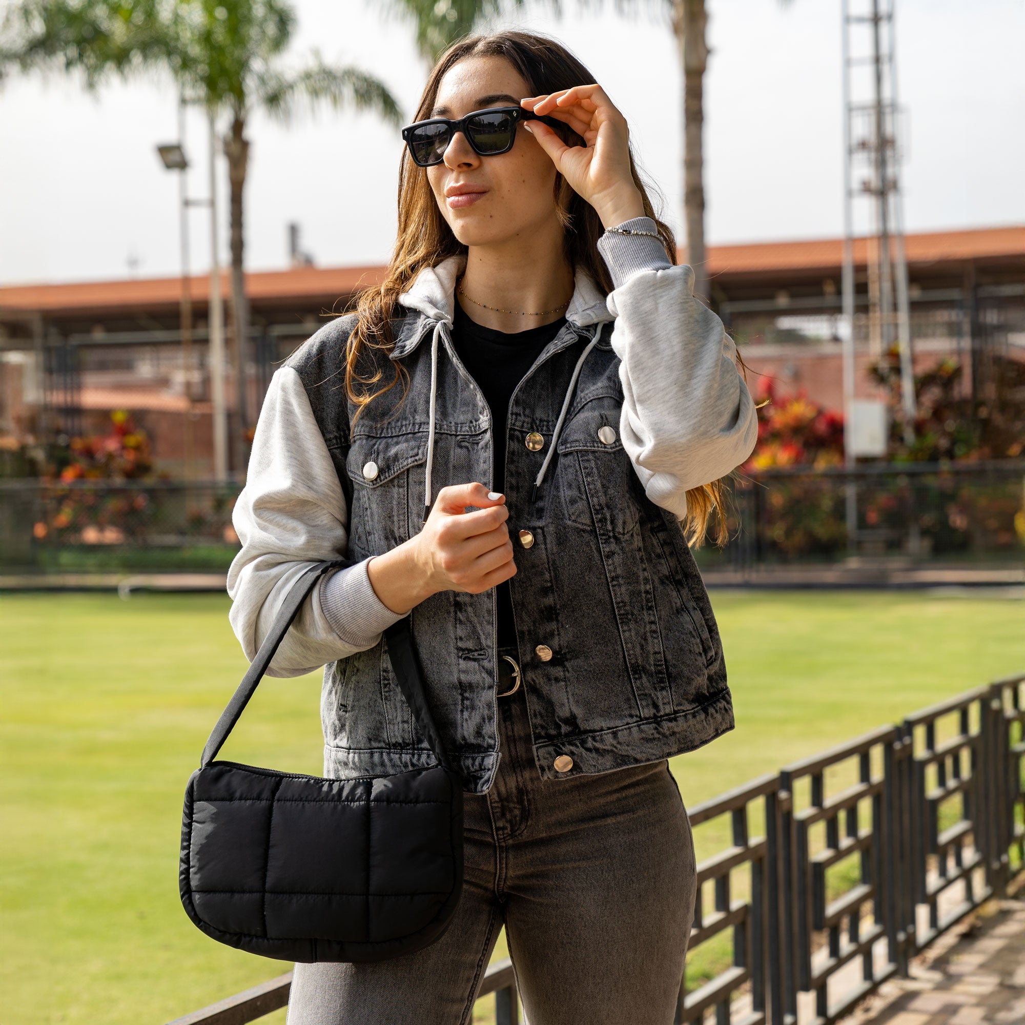 Denim Jacket - Washed Black- For HER Main image
