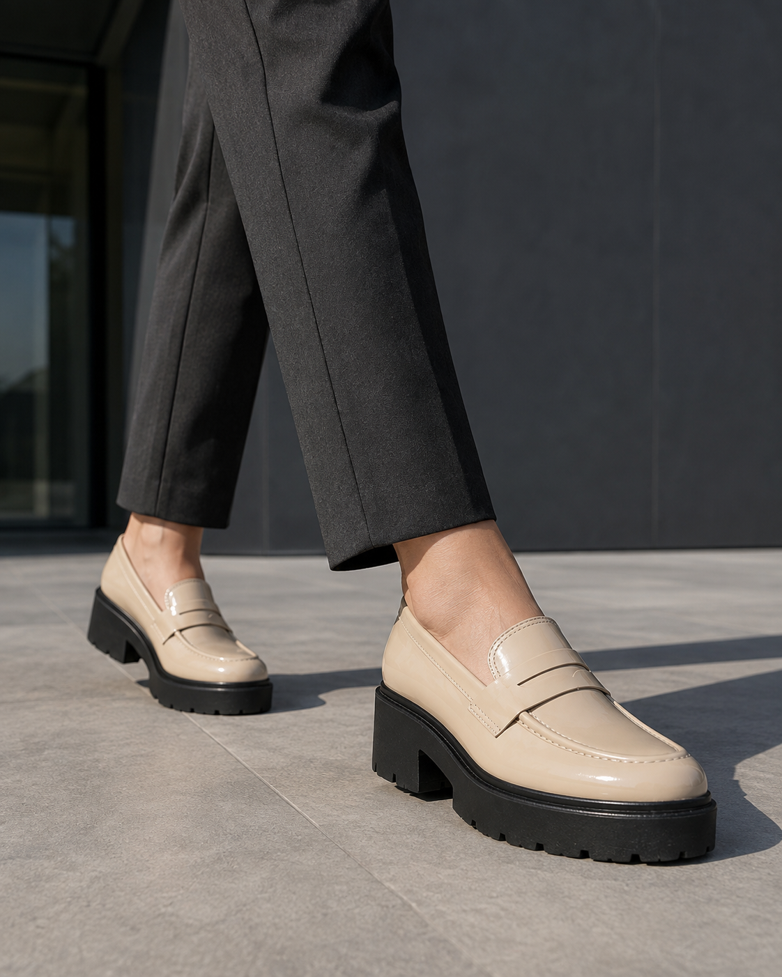 The Blair Platform Loafer - Off White Main image
