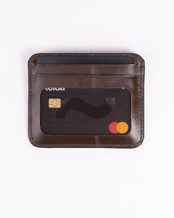 Leather Card Holder - Dark Brown