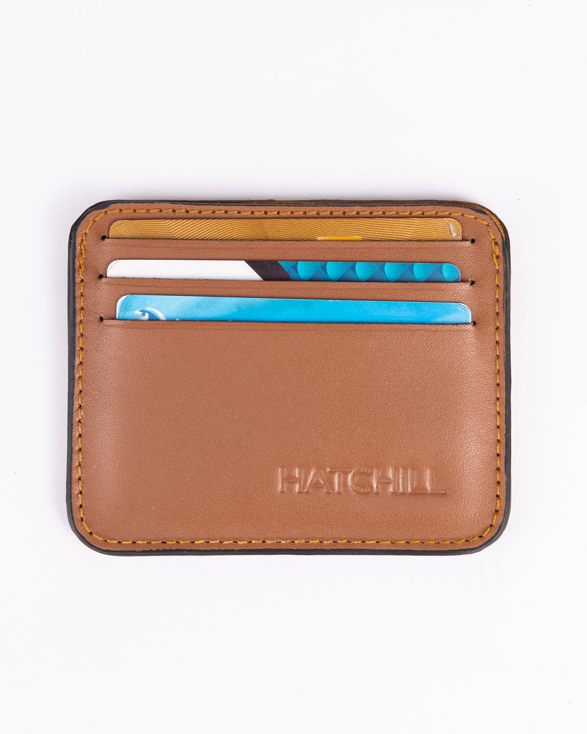 Leather Card Holder - Havane