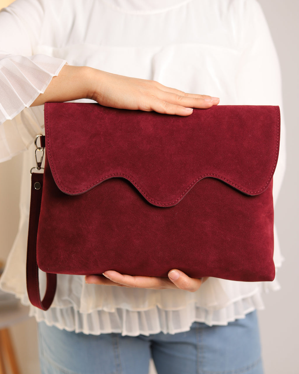 Merlot Wave Clutch bag