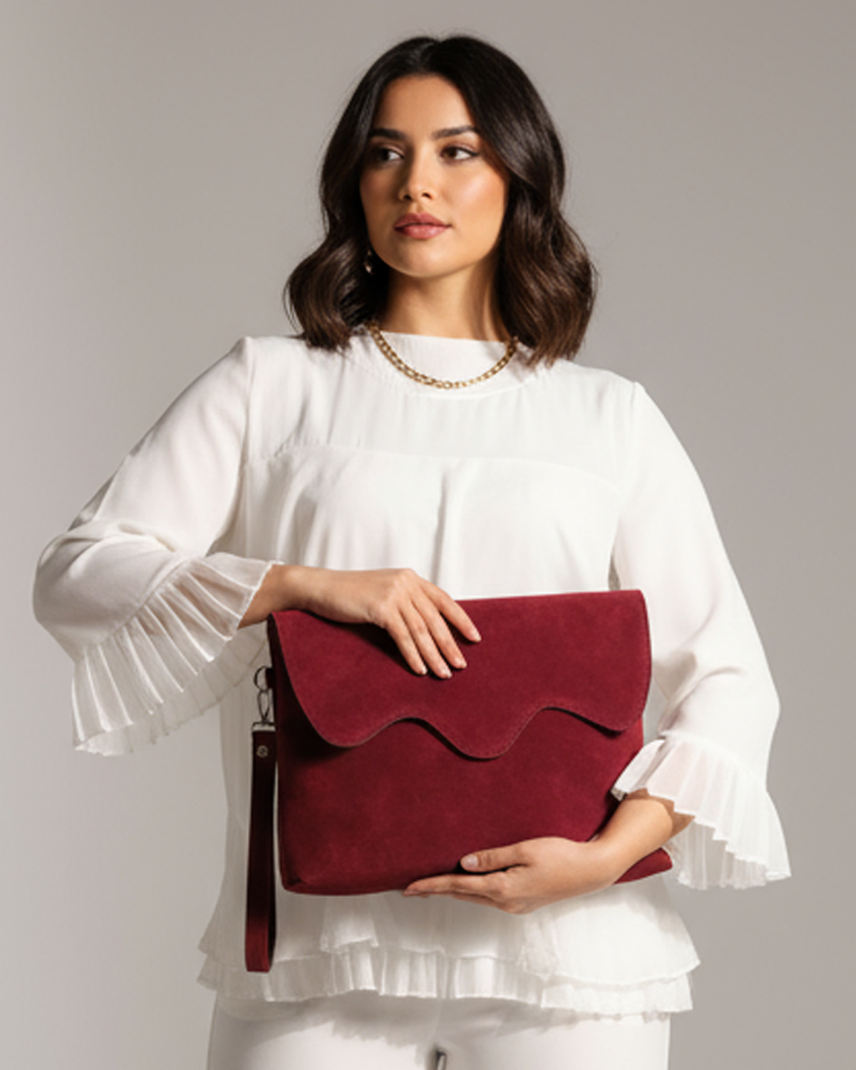 Merlot Wave Clutch bag
