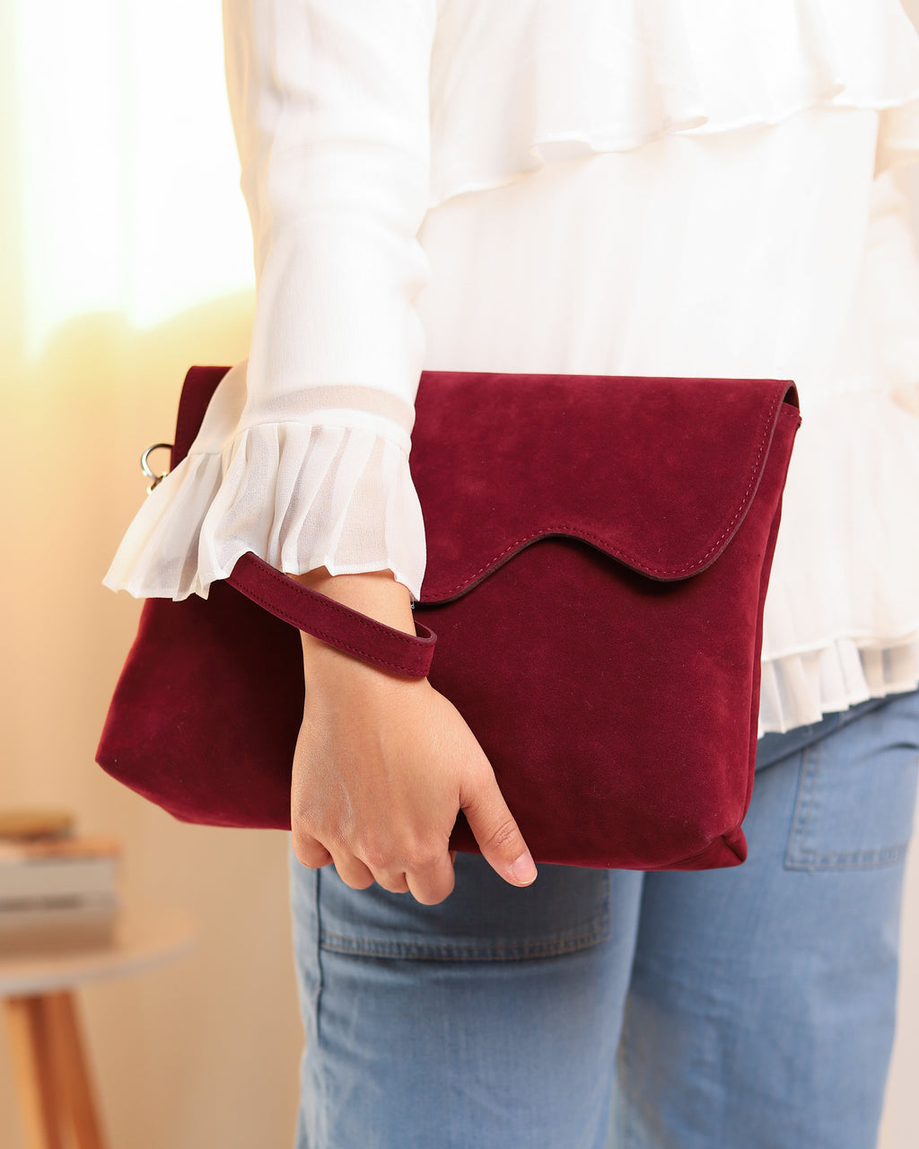 Merlot Wave Clutch bag