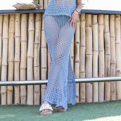 تنورة كروشيه "نسيم اللازوردي"