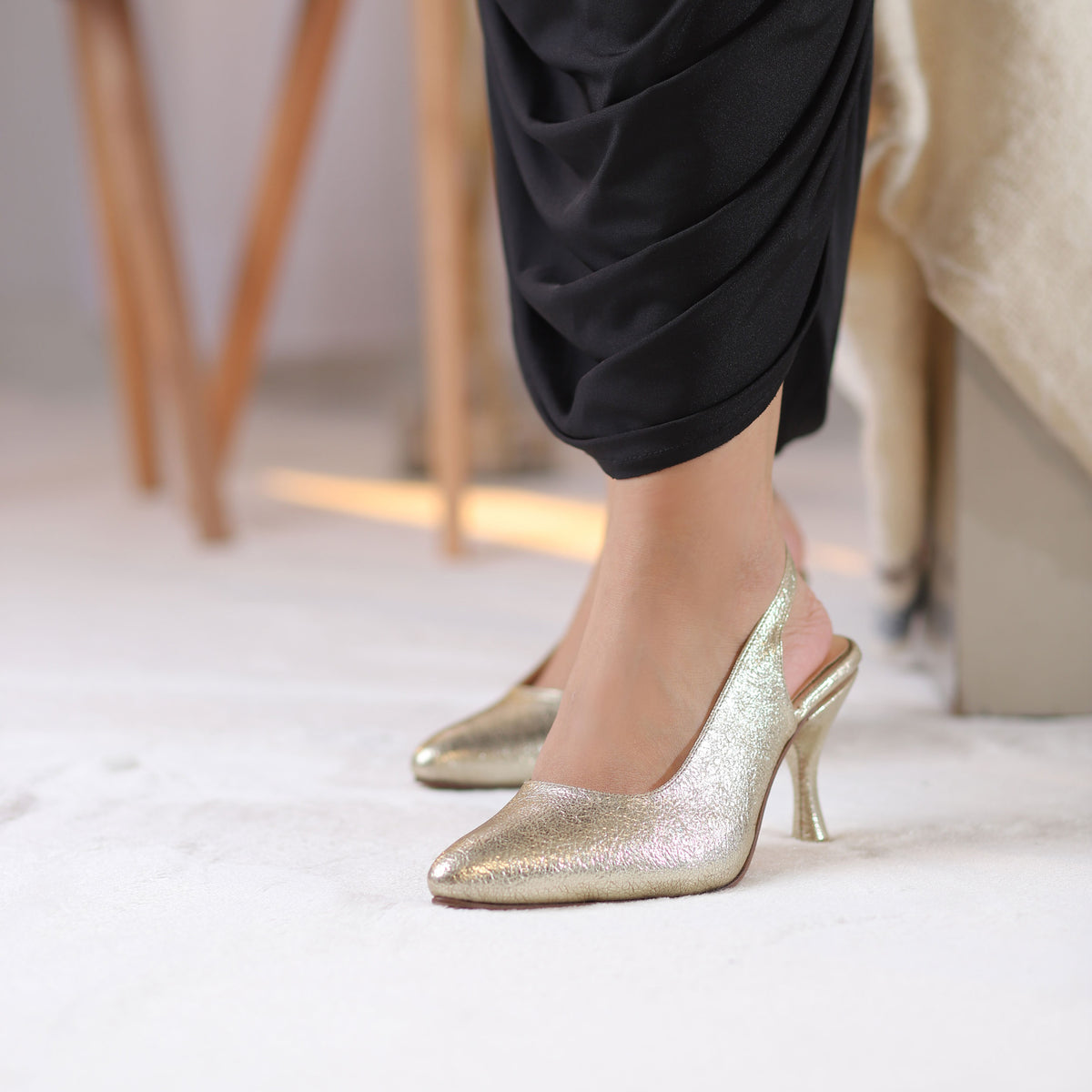 Gold Mirage High-Heels