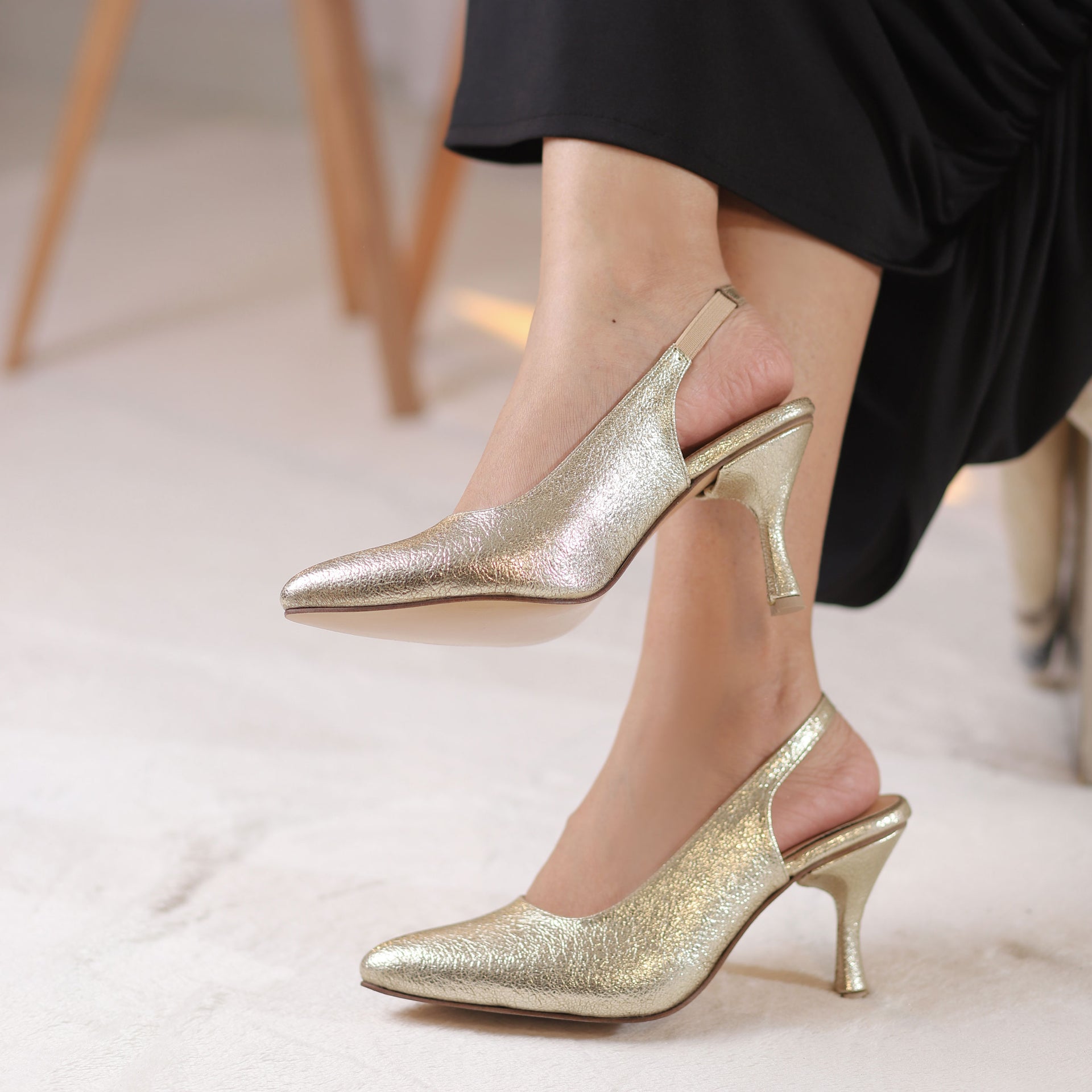 Gold Mirage High-Heels