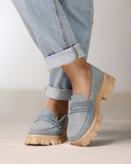 حذاء تريك من قماش الدنيم