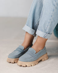 حذاء تريك من قماش الدنيم