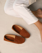 أحذية موكاسين من جلد الغزال هافانا