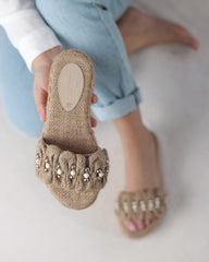 Jute Pearl Slipper
