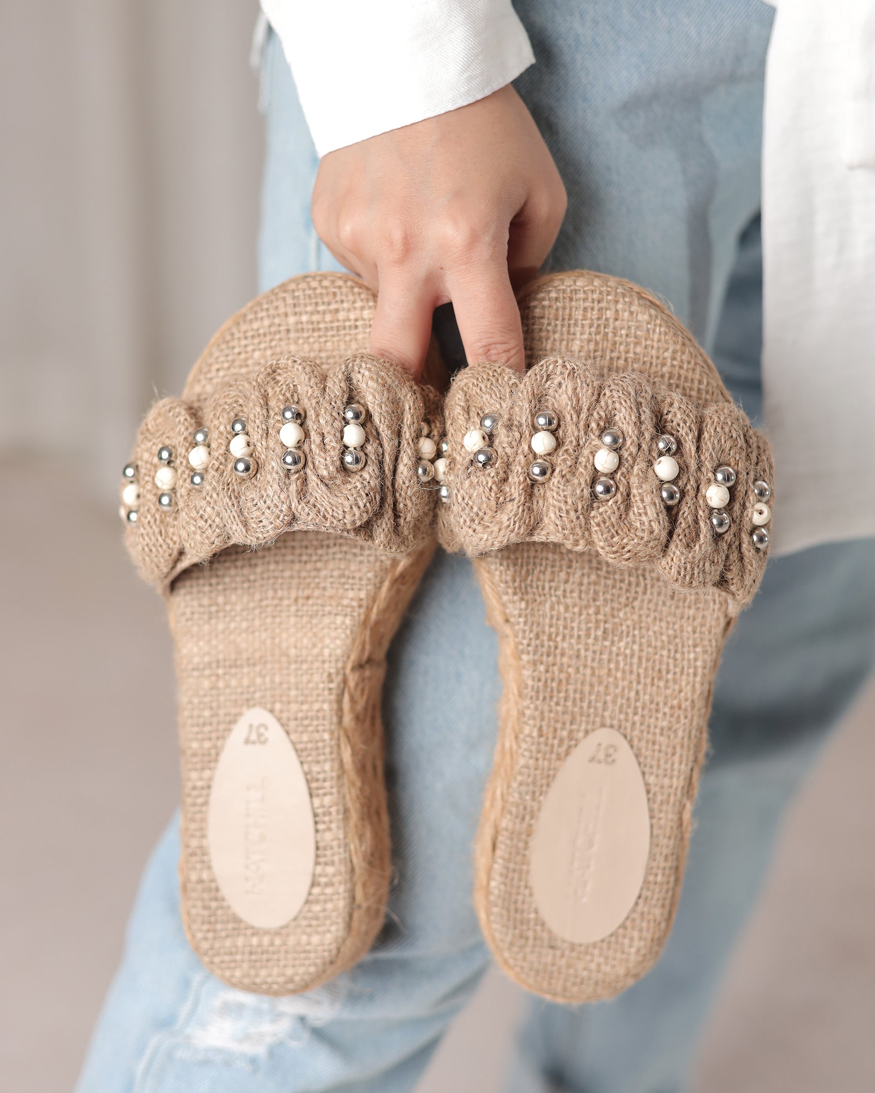 Jute Pearl Slipper Main image